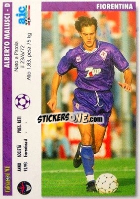 Figurina Alberto Malusci / Stefano Pioli - Italian League 1994 - Joker