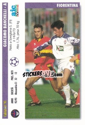 Cromo Giacomo Banchelli / Francesco Baiano - Italian League 1994 - Joker