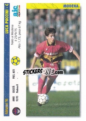 Cromo Luca Puccini / pietro Zaini - Italian League 1994 - Joker
