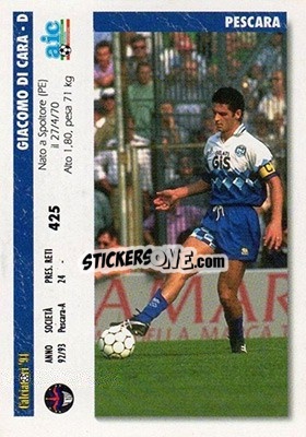 Sticker Salvatore Alfieri / Giacomo Di Cara - Italian League 1994 - Joker