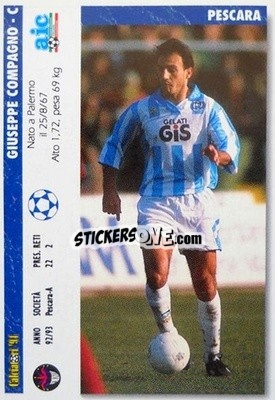 Sticker Giuseppe Compagno / Ottavio Palladini - Italian League 1994 n. 427 - Joker