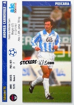 Cromo Andrea Carnevale / Frederic Massara - Italian League 1994 - Joker