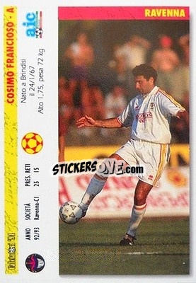 Cromo Cosimo Francioso / christian Vieri - Italian League 1994 - Joker