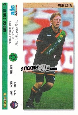 Cromo Mirko Conte / Paolo Tomasoni - Italian League 1994 - Joker