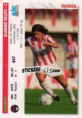 Cromo Domenico Di Carlo / Alvadino Valoti - Italian League 1994 - Joker