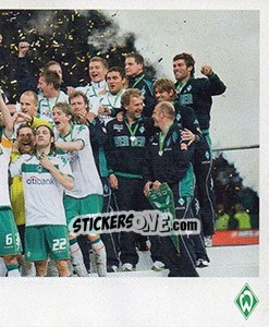 Figurina 2009 DFB-Pokalsieger - SV Werder Bremen. Lebenslang Grün-Weiss - Juststickit