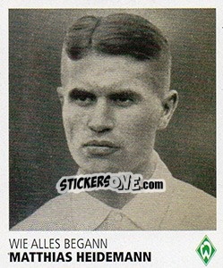 Sticker Matthias Heidemann - SV Werder Bremen. Lebenslang Grün-Weiss - Juststickit