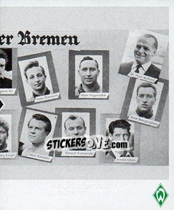 Sticker Oberliga-Kader 1958 - SV Werder Bremen. Lebenslang Grün-Weiss - Juststickit