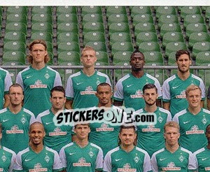 Cromo Unser Mannschaftsfoto - SV Werder Bremen. Lebenslang Grün-Weiss - Juststickit