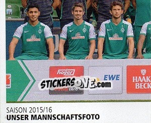 Sticker Unser Mannschaftsfoto - SV Werder Bremen. Lebenslang Grün-Weiss - Juststickit