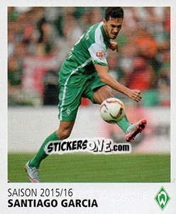 Sticker Santiago Garcia - SV Werder Bremen. Lebenslang Grün-Weiss n. 74 - Juststickit
