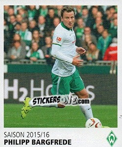 Sticker Philipp Bargfrede - SV Werder Bremen. Lebenslang Grün-Weiss n. 75 - Juststickit