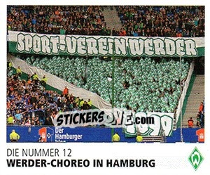 Sticker Werder-Choreo in Hamburg