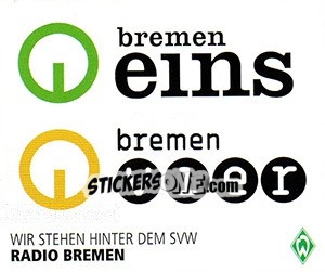 Cromo Radio Bremen - SV Werder Bremen. Lebenslang Grün-Weiss - Juststickit