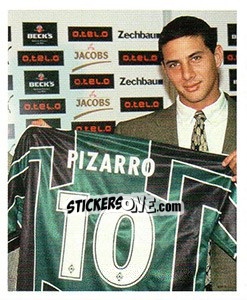 Sticker Claudio Pizarro - SV Werder Bremen. Lebenslang Grün-Weiss n. 114 - Juststickit