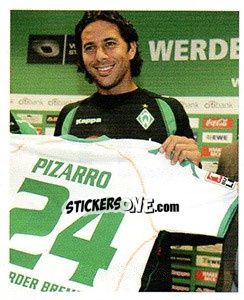 Cromo Claudio Pizarro - SV Werder Bremen. Lebenslang Grün-Weiss - Juststickit