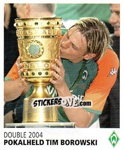 Sticker Pokalheld Tim Borowski - SV Werder Bremen. Lebenslang Grün-Weiss n. 129 - Juststickit