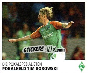 Sticker Pokalheld Tim Borowski - SV Werder Bremen. Lebenslang Grün-Weiss - Juststickit