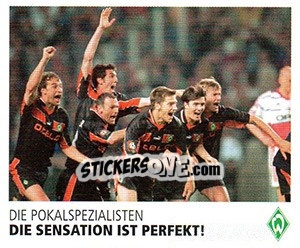 Sticker Die Sensation ist perfekt! - SV Werder Bremen. Lebenslang Grün-Weiss - Juststickit