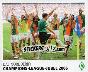 Sticker Champions-League-Jubel 2006 - SV Werder Bremen. Lebenslang Grün-Weiss - Juststickit