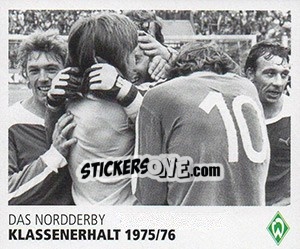 Cromo Klassenerhalt 1975/76 - SV Werder Bremen. Lebenslang Grün-Weiss - Juststickit