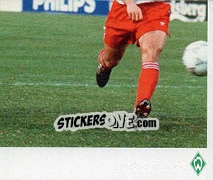 Sticker Klaus Allofs trifft zum 1:0 - SV Werder Bremen. Lebenslang Grün-Weiss n. 159 - Juststickit