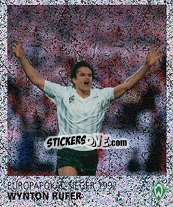 Sticker Wynton Rufer - SV Werder Bremen. Lebenslang Grün-Weiss n. 161 - Juststickit