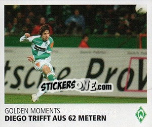 Sticker Diego trifft aus 62 Metern - SV Werder Bremen. Lebenslang Grün-Weiss - Juststickit