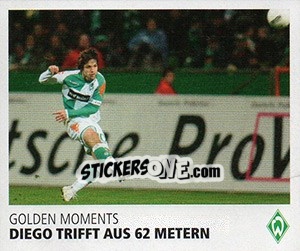 Sticker Diego trifft aus 62 Metern - SV Werder Bremen. Lebenslang Grün-Weiss n. 190 - Juststickit