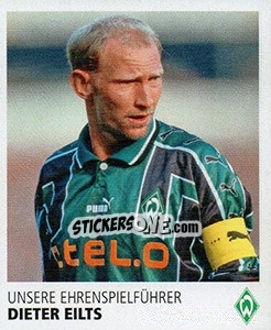 Sticker Dieter Eilts - SV Werder Bremen. Lebenslang Grün-Weiss - Juststickit