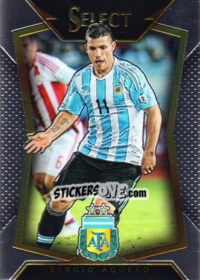 Sticker Sergio Aguero - Select Soccer 2015 n. 62 - Panini