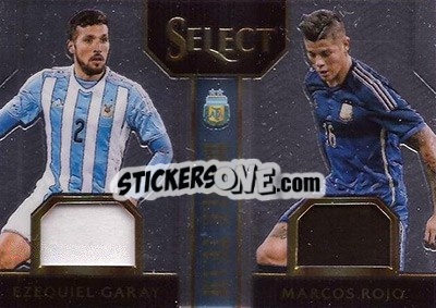 Sticker Ezequiel Garay / Marcos Rojo - Select Soccer 2015 n. DTM-1 - Panini