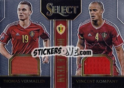 Cromo Vincent Kompany / Thomas Vermaelen - Select Soccer 2015 - Panini