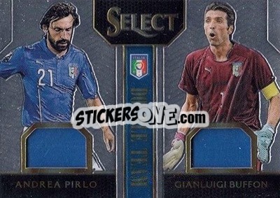 Sticker Andrea Pirlo / Gianluigi Buffon - Select Soccer 2015 n. DTM-13 - Panini