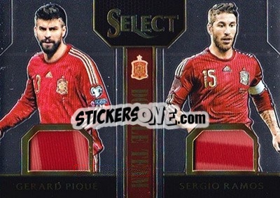 Sticker Gerard Pique / Sergio Ramos - Select Soccer 2015 n. DTM-21 - Panini