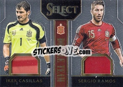 Figurina Iker Casillas / Sergio Ramos - Select Soccer 2015 - Panini