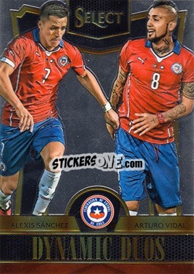 Sticker Alexis Sanchez / Arturo Vidal - Select Soccer 2015 - Panini