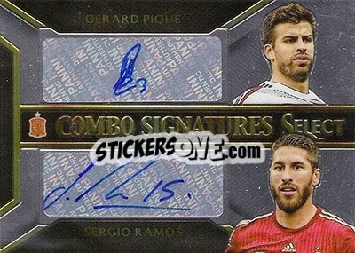 Sticker Gerard Pique / Sergio Ramos - Select Soccer 2015 - Panini