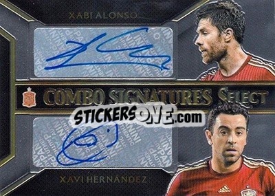 Sticker Xabi Alonso / Xavi Hernandez - Select Soccer 2015 - Panini