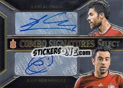 Sticker Xabi Alonso / Xavi Hernandez - Select Soccer 2015 n. SCS-18 - Panini