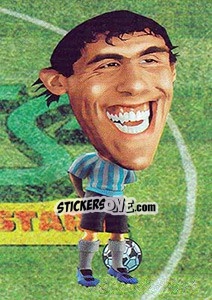 Sticker Carlos Tevez - World Football Stars 2010 n. 11 - Aquarius