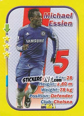 Sticker Michael Essien - Stars 3x1 (Big) n. 2 - Aquarius