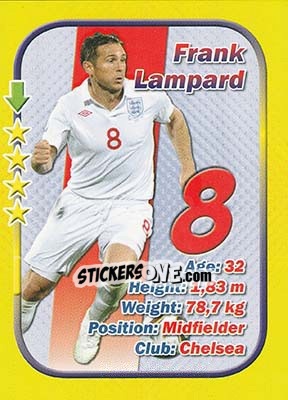 Sticker Frank Lampard - Stars 3x1 (Big) n. 4 - Aquarius