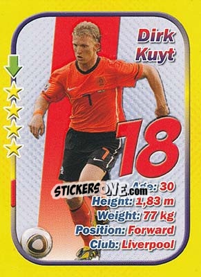 Sticker Dirk Kuyt - Stars 3x1 (Big) n. 7 - Aquarius