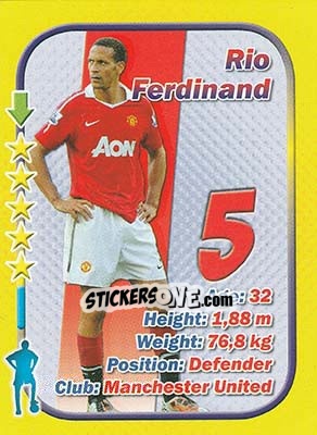 Sticker Rio Ferdinand - Stars 3x1 (Big) n. 10 - Aquarius