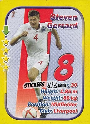 Sticker Steven Gerrard - Stars 3x1 (Big) n. 13 - Aquarius