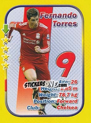 Sticker Fernando Torres - Stars 3x1 (Big) n. 15 - Aquarius