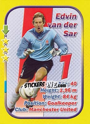 Sticker Edvin van der Sar - Stars 3x1 (Big) n. 18 - Aquarius