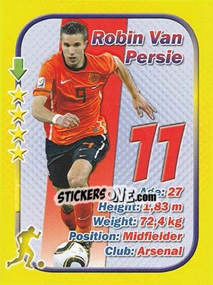 Sticker Robin van Persie - Stars 3x1 (Big) n. 20 - Aquarius