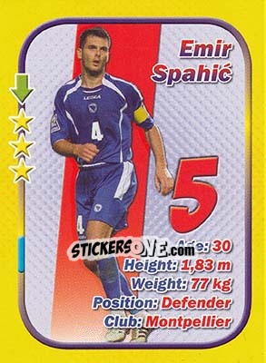 Sticker Emir Spahic - Stars 3x1 (Big) n. 23 - Aquarius